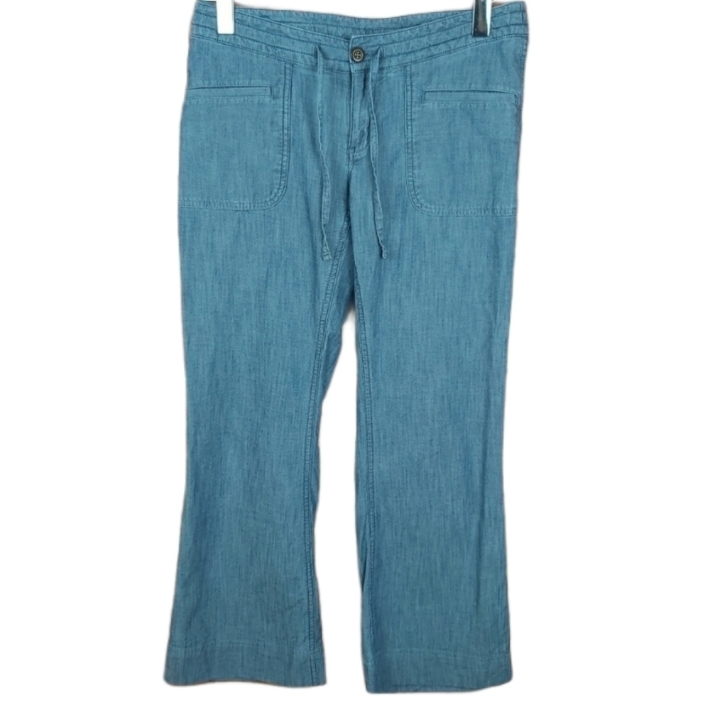 🍄3/50$🍄 The North Face chambray wide leg light pants cotton blend size 4